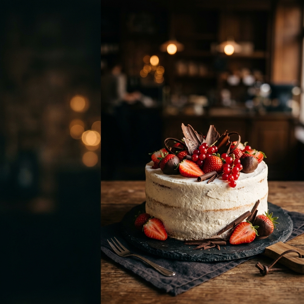 Luxurious signature vanilla cream cake